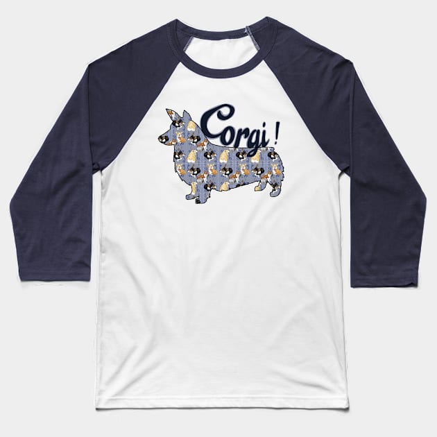 Pembroke Welsh Corgi Baseball T-Shirt by Salzanos